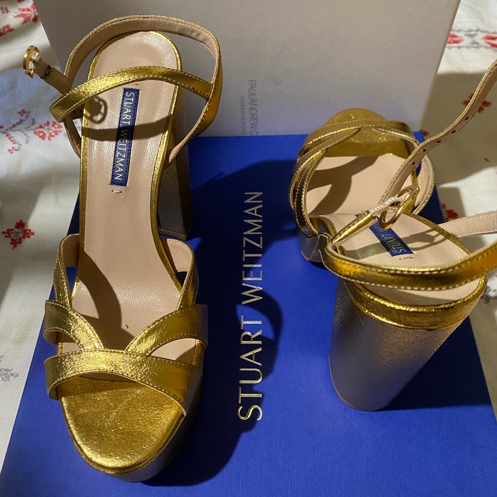 Gold High Heels